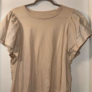 Old Navy Women's Beige Short Sleeve Top